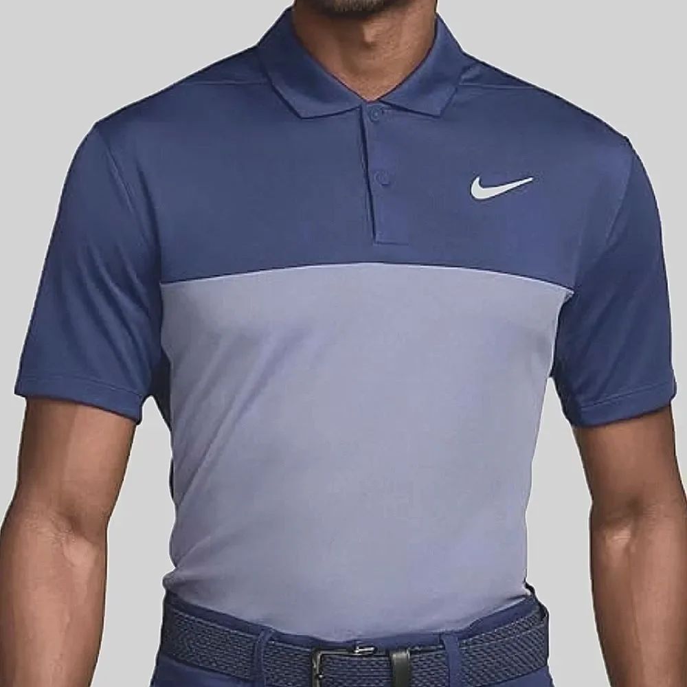 Nike Men's Blue Golf Tech Sport Dri-FIT® Polo